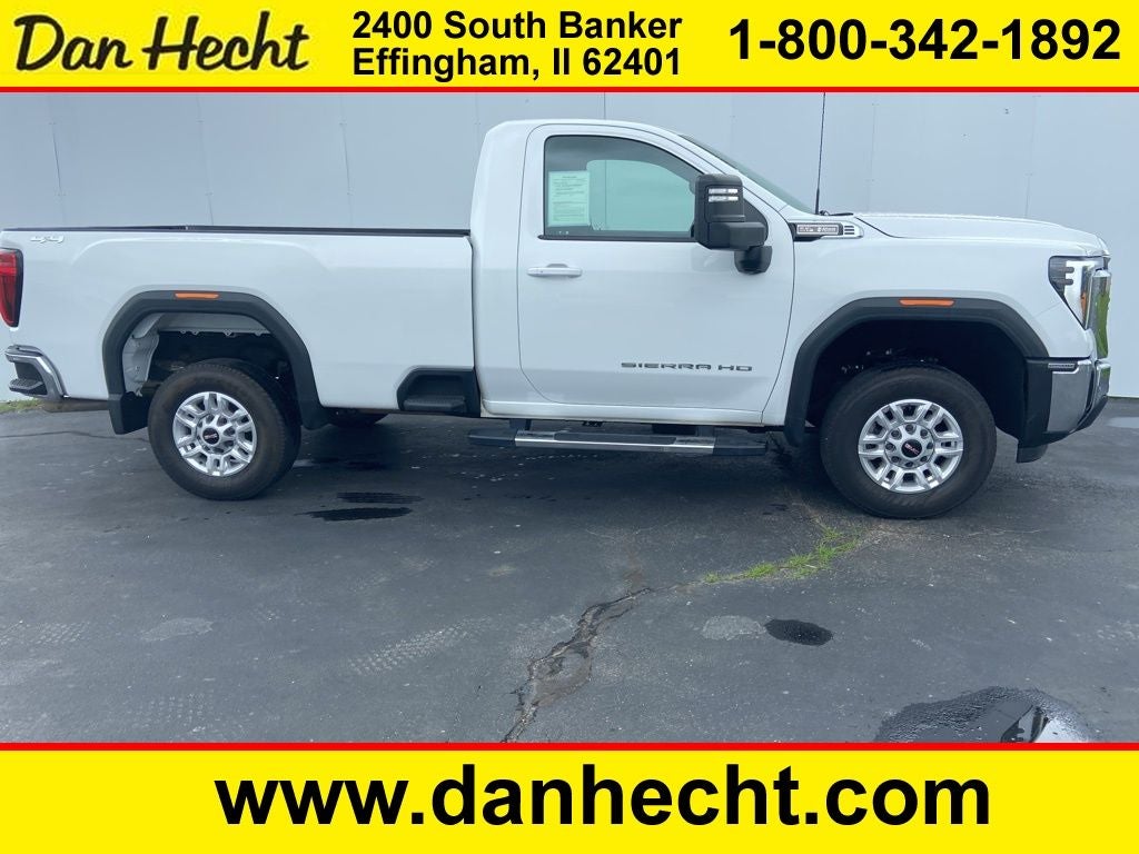 2024 GMC Sierra 2500HD SLE in Summit White — front three-quarter view