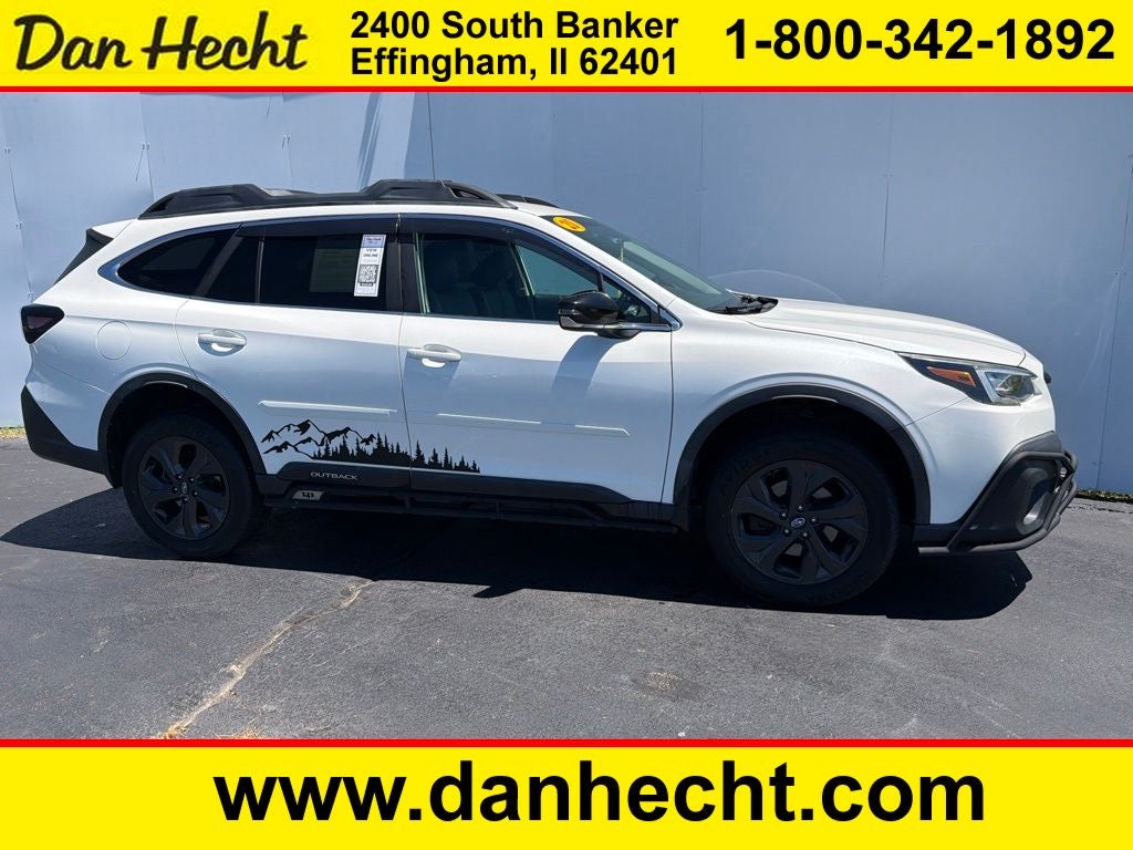 2020 Subaru Outback Onyx Edition XT in Crystal White Pearl — front three-quarter view