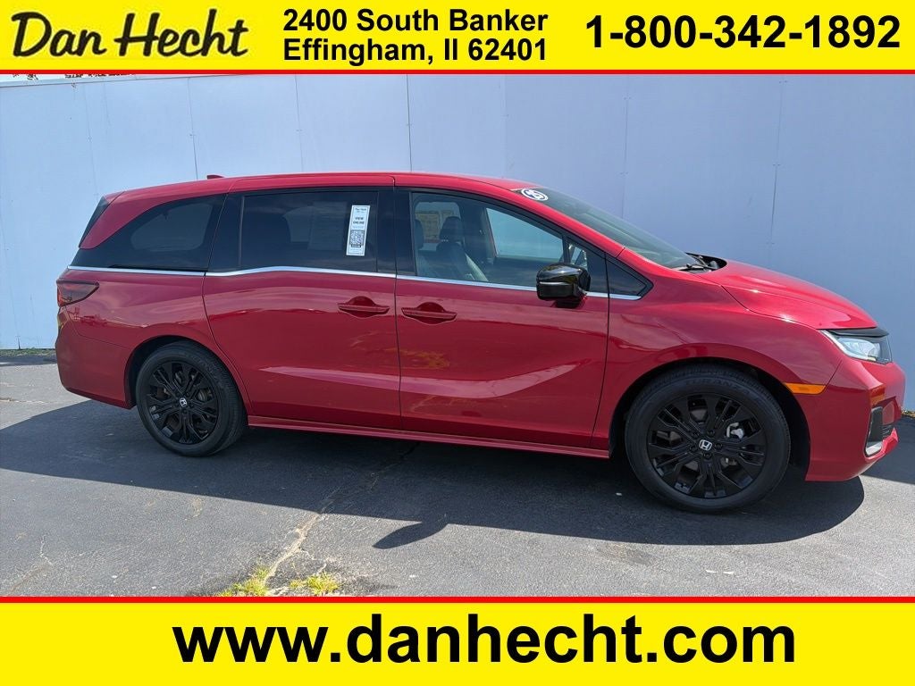 2025 Honda Odyssey Sport-L in Radiant Red Metallic II — front three-quarter view