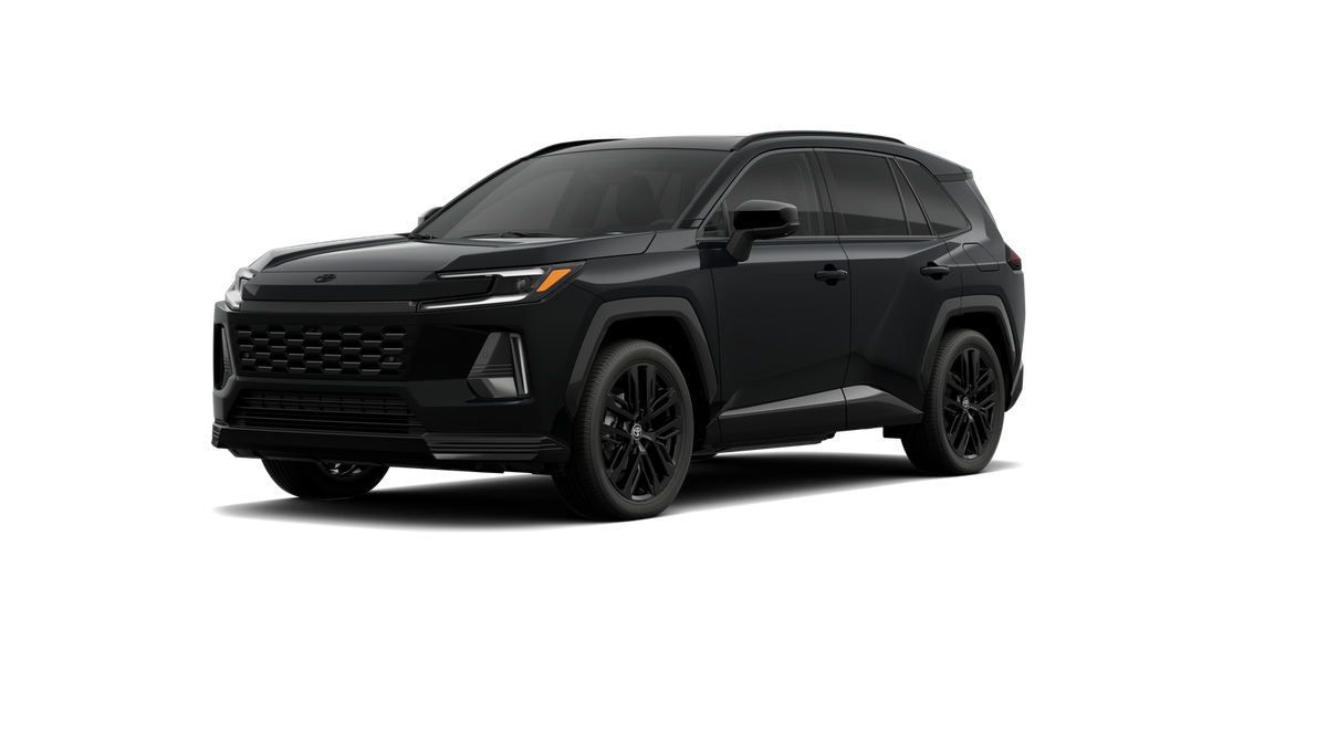 2026 Toyota RAV4 XSE in Midnight Black Metallic — front three-quarter view
