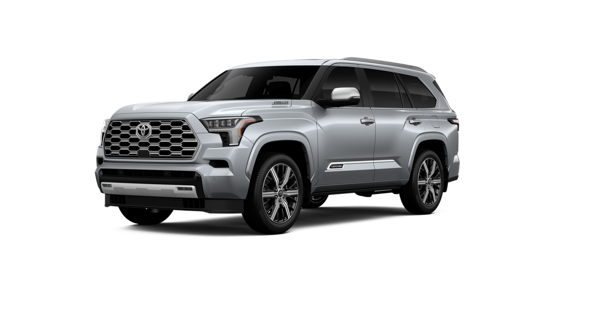 2026 Toyota Sequoia Capstone in Celestial Silver Metallic — front three-quarter view